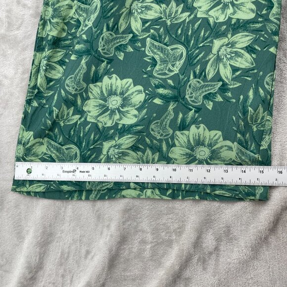 Lord of the Rings Wide Leg Green Leaf Print Pull On Split Leg Pants - Picture 15 of 15